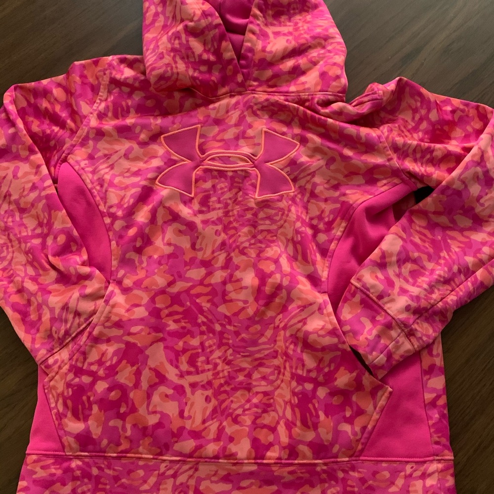 Girls Pink & Orange Under Armour Sweatshirt